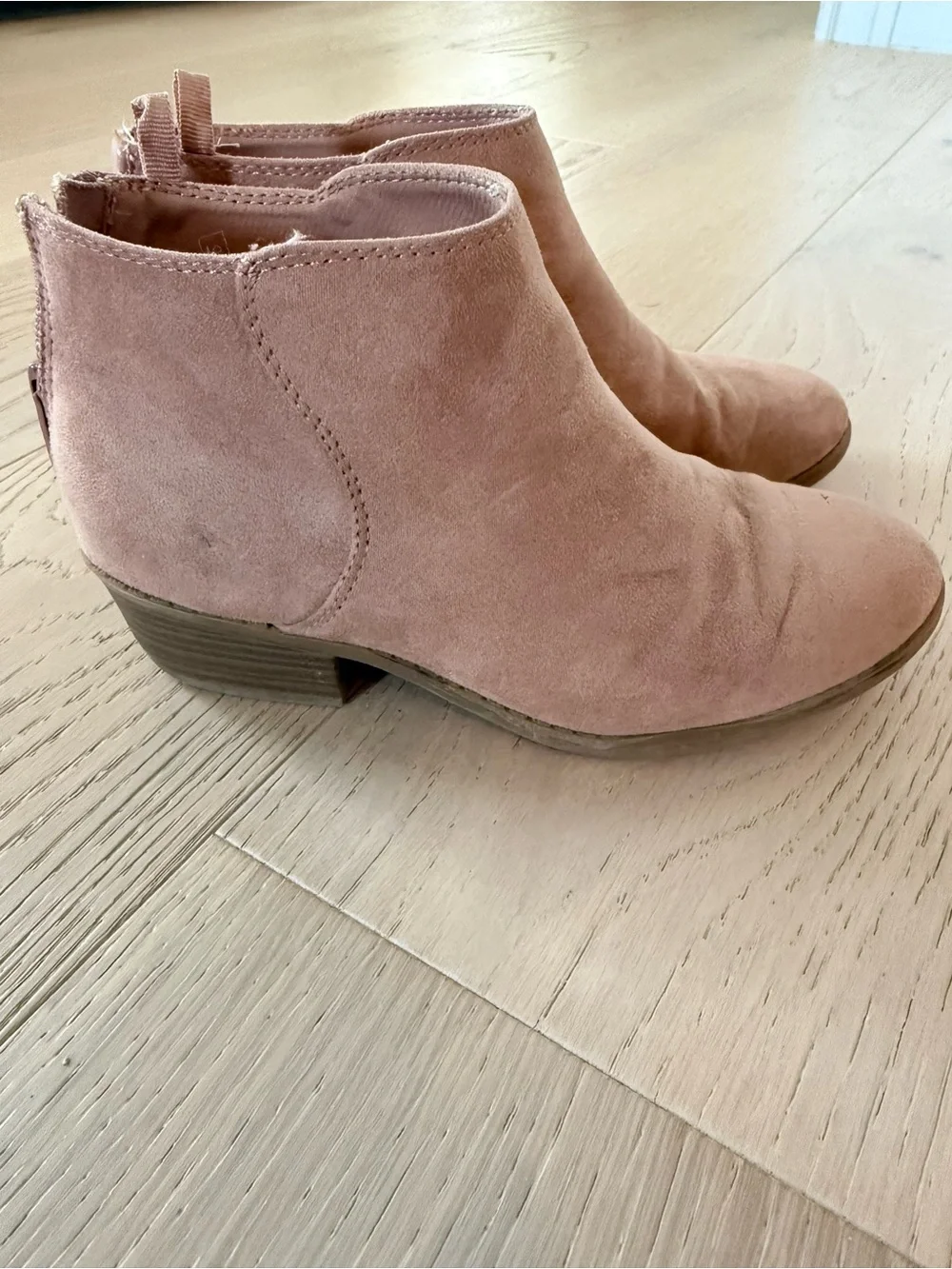 Old Navy Dusty Pink Kids Suede Ankle Boots
